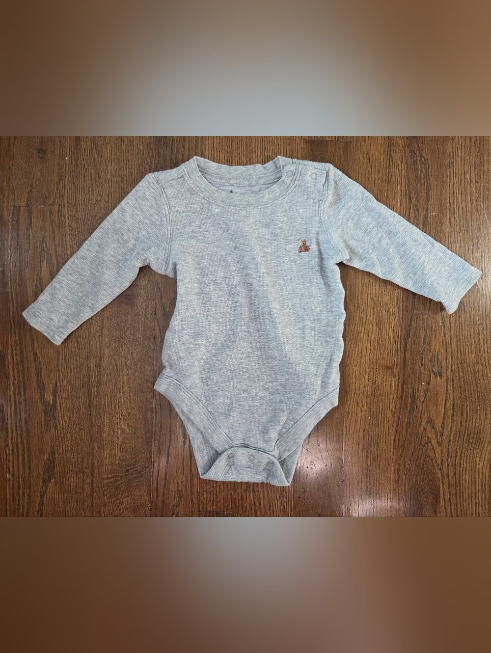 BabyGap Boys 6/9m Grey Thermal Bodysuit